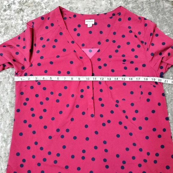 Merona Polkadot Red Blouse - Picture 6 of 9